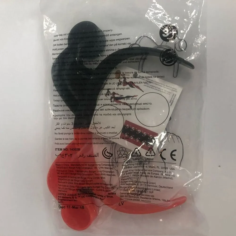 harley quinn head band‎ toy burger king 2017 sealed justice league action